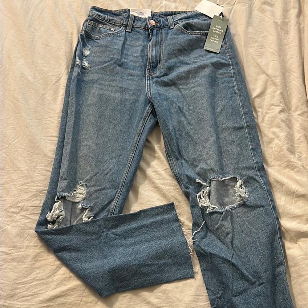 H&M Blue Distressed Jeans